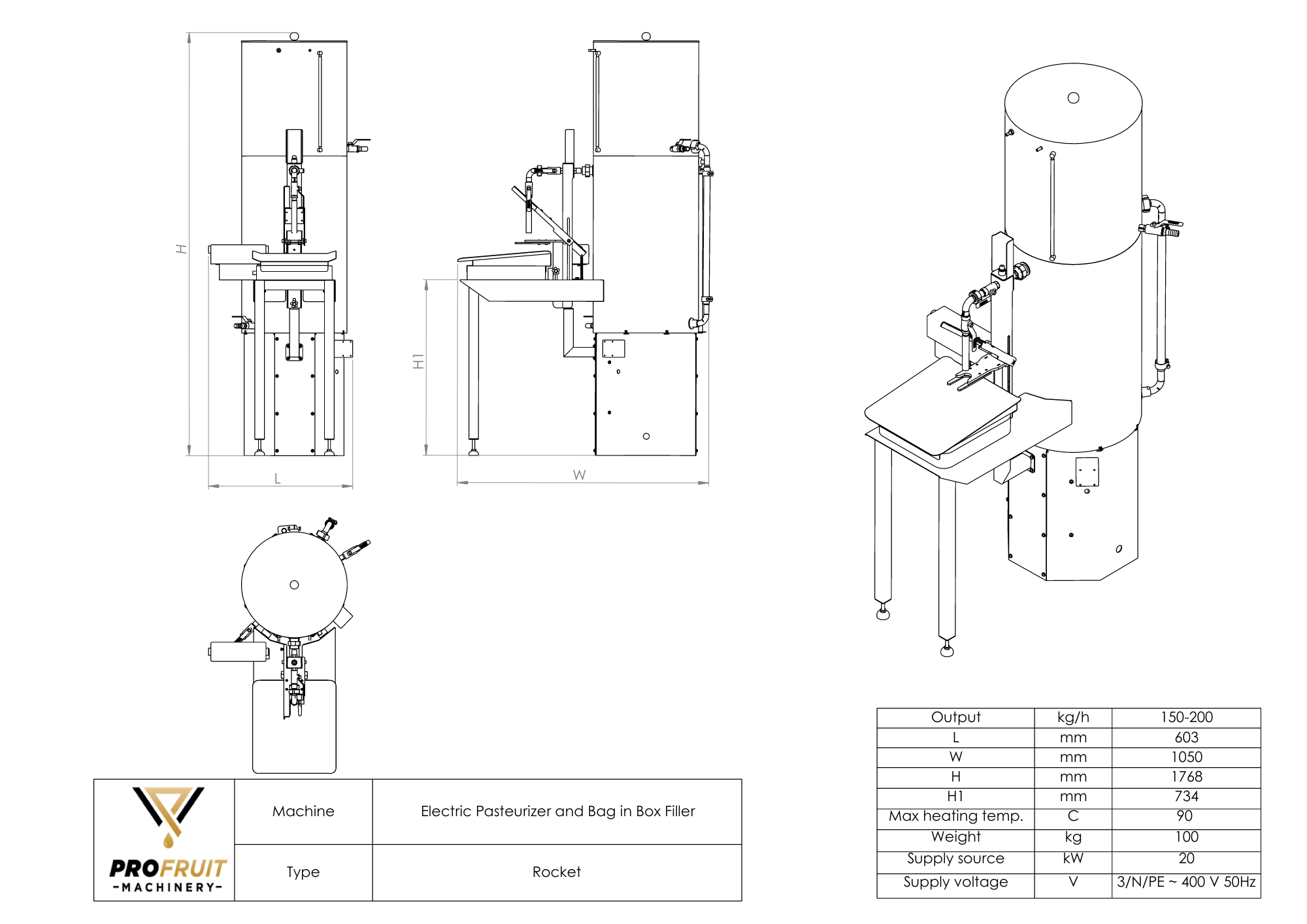 rocket filling machine for BIB | ProFruit Machinery