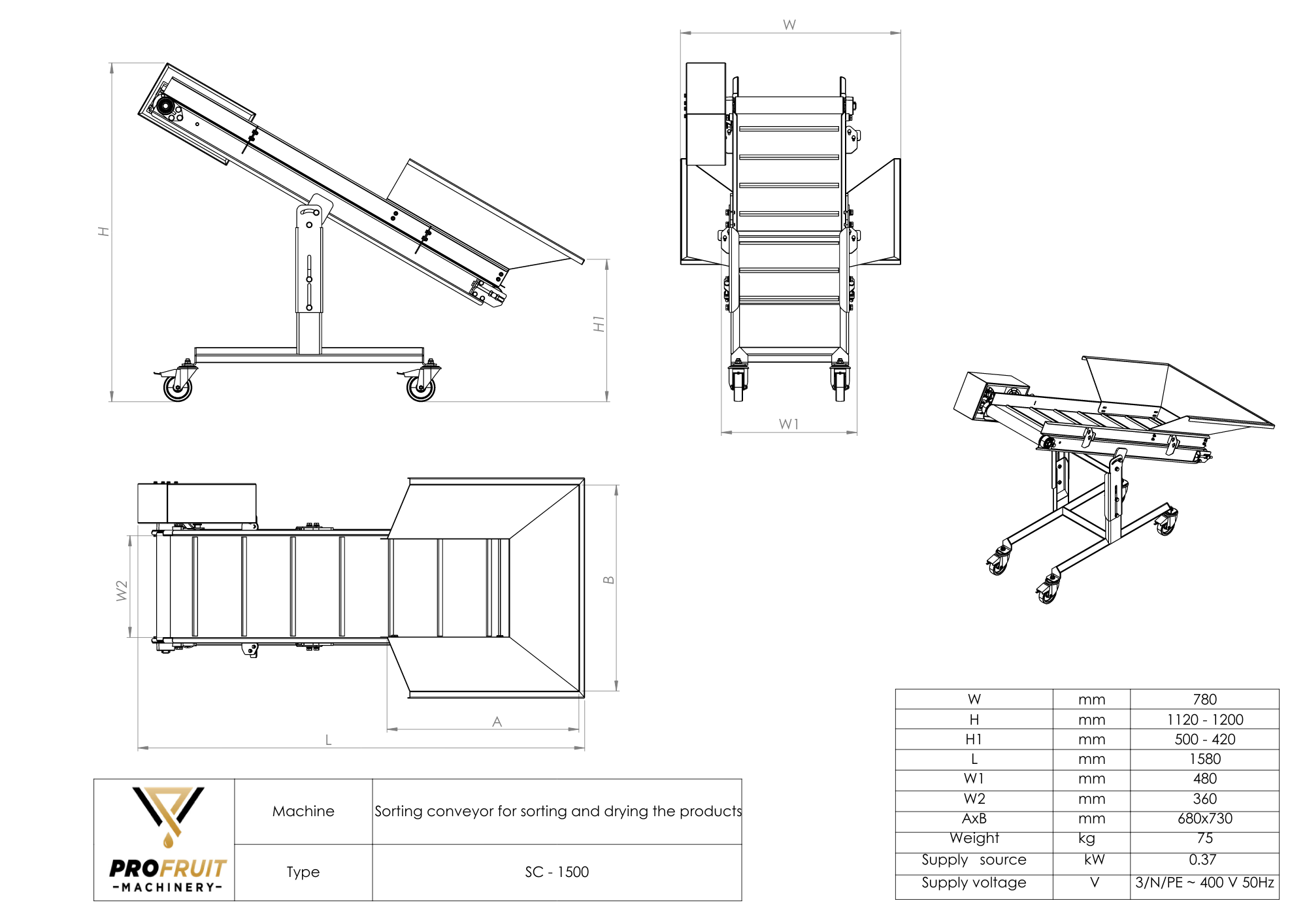 Sorting Conveyor | ProFruit Machinery
