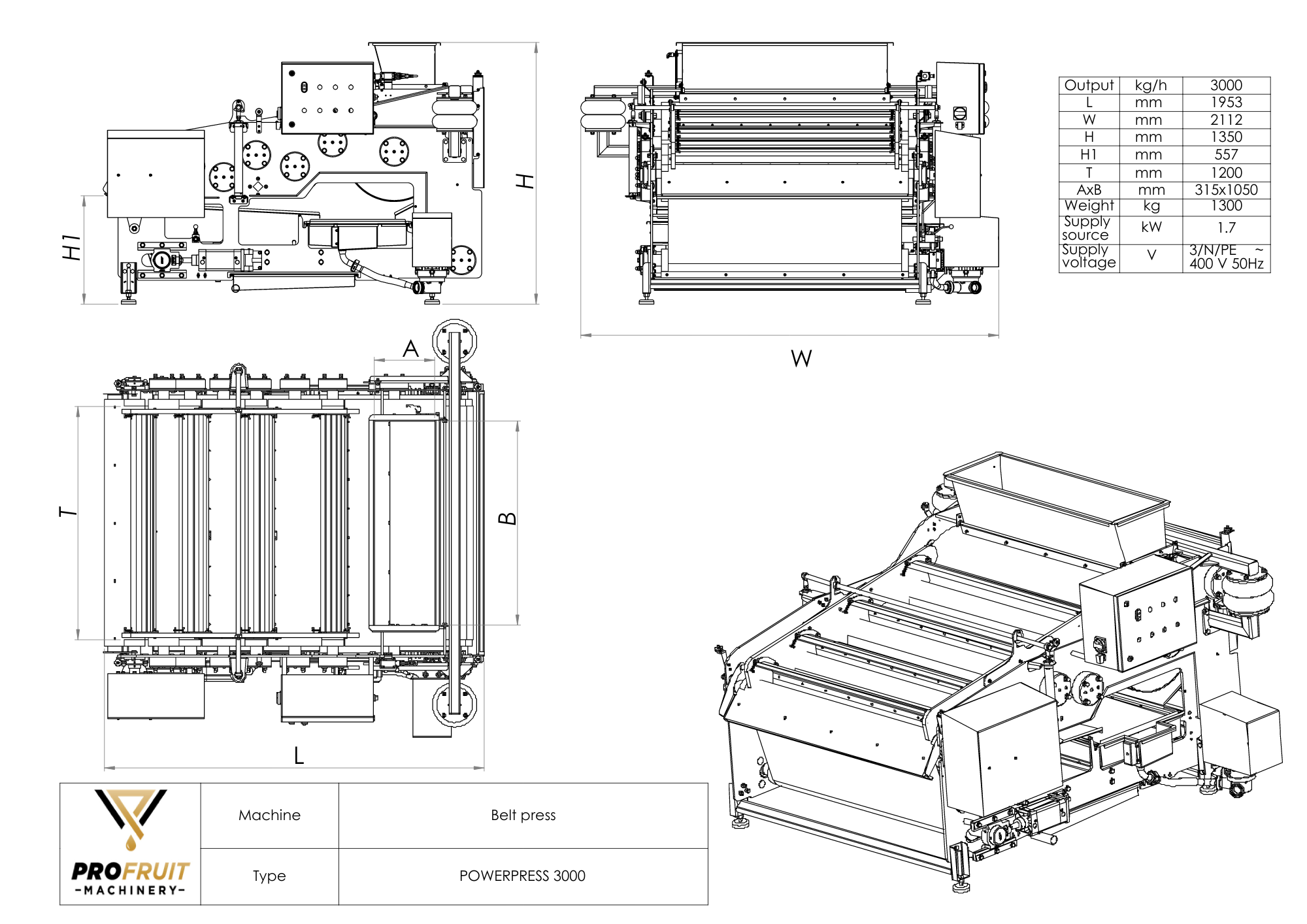 belt press3000 | ProFruit Machinery