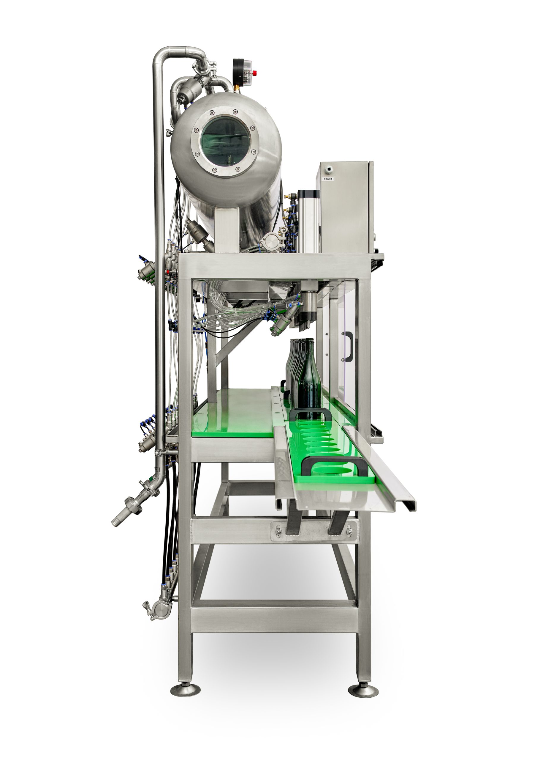 Semi-automatic 10 heads Isobaric filler with crown capper 4 | ProFruit Machinery