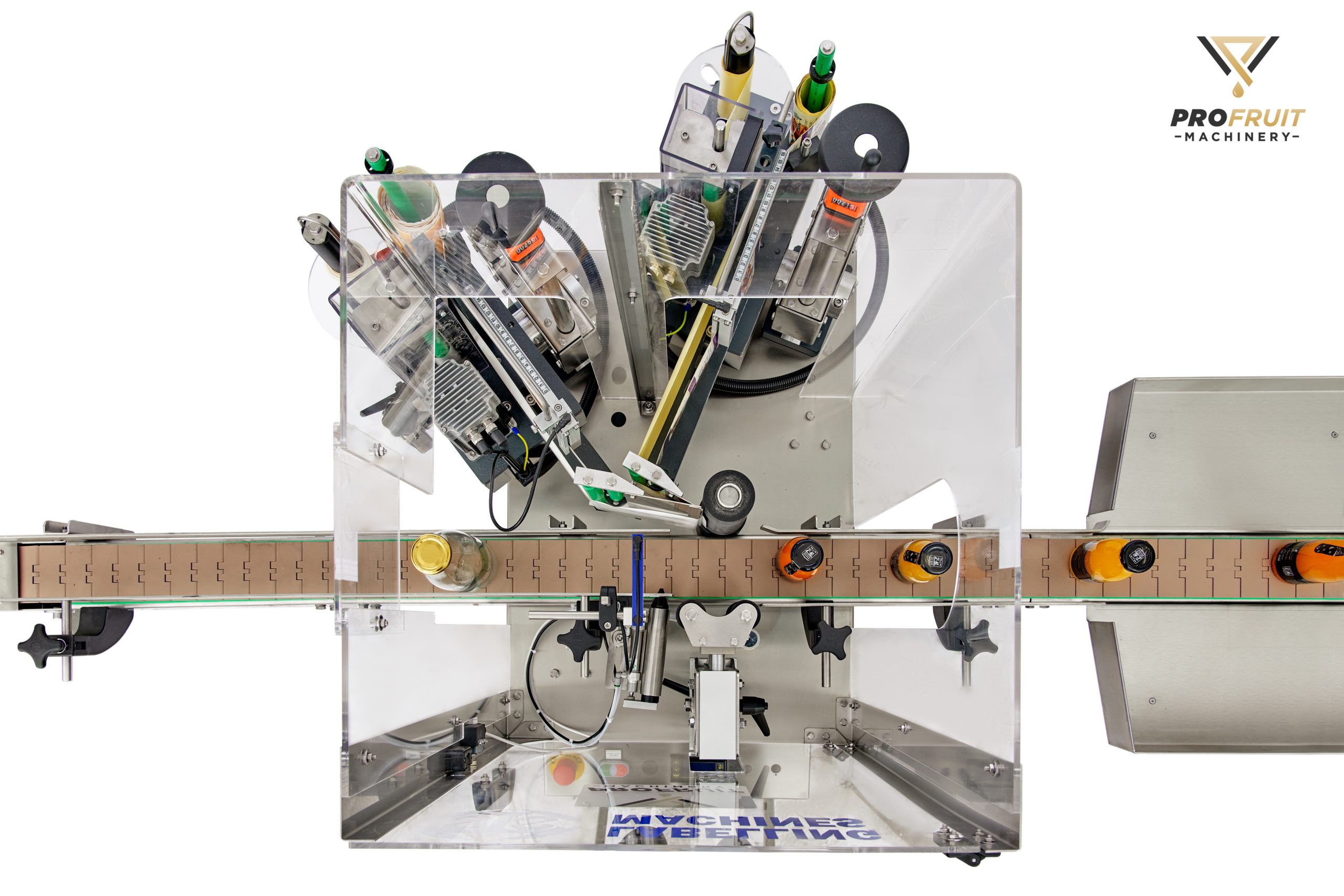 Bottle labeling machine from above | ProFruit Machinery