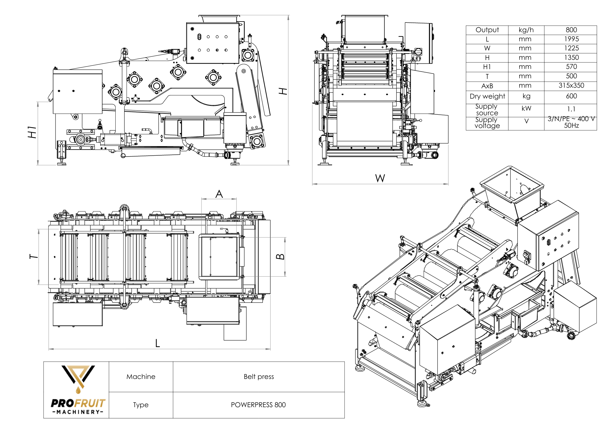 belt press800 | ProFruit Machinery