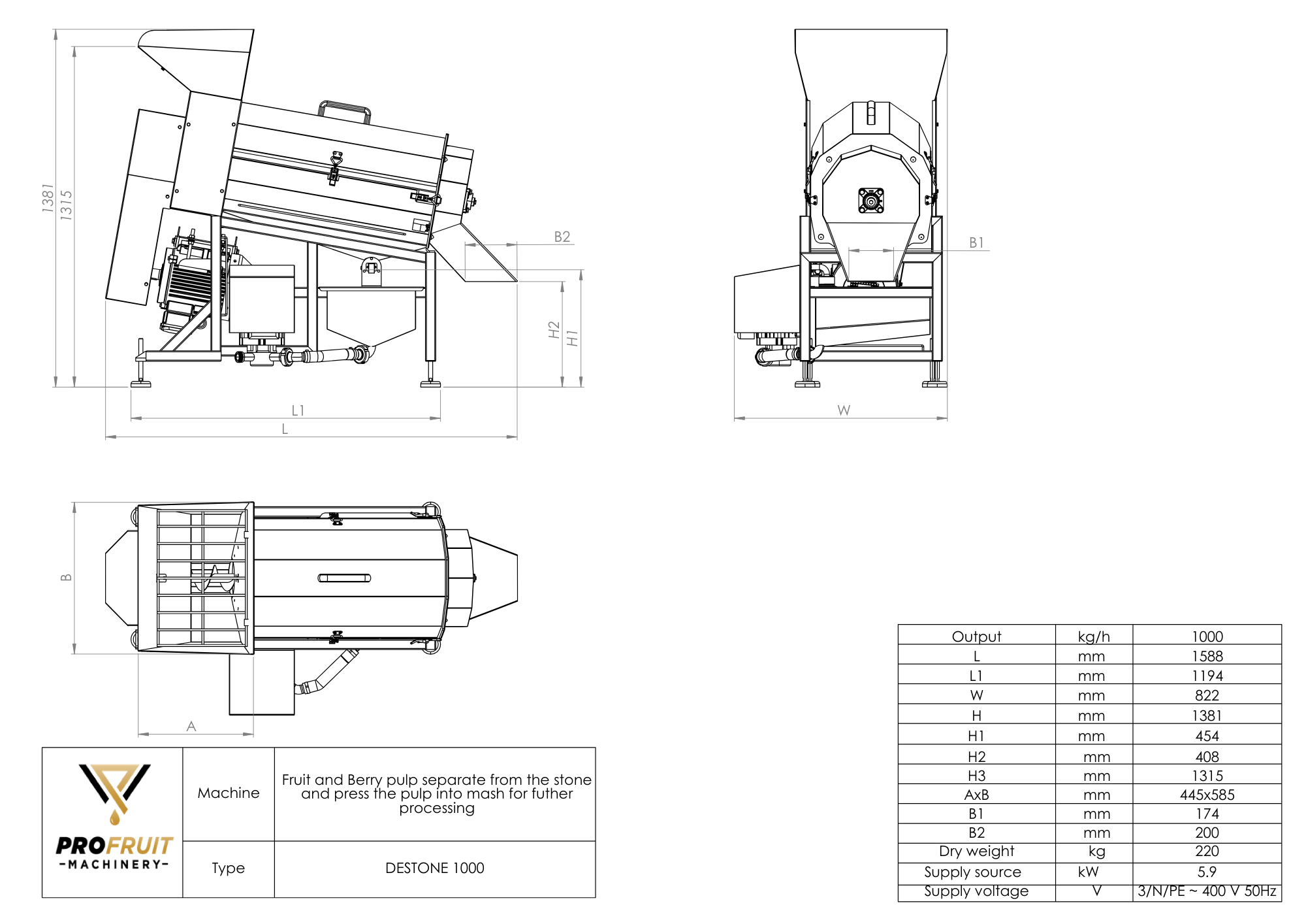 destone1000 | ProFruit Machinery