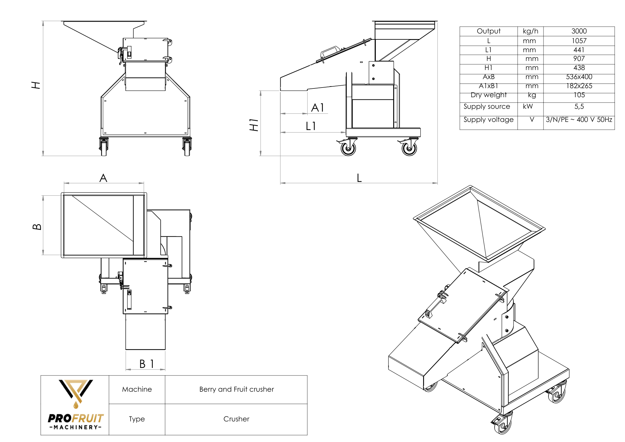 berry crusher | ProFruit Machinery