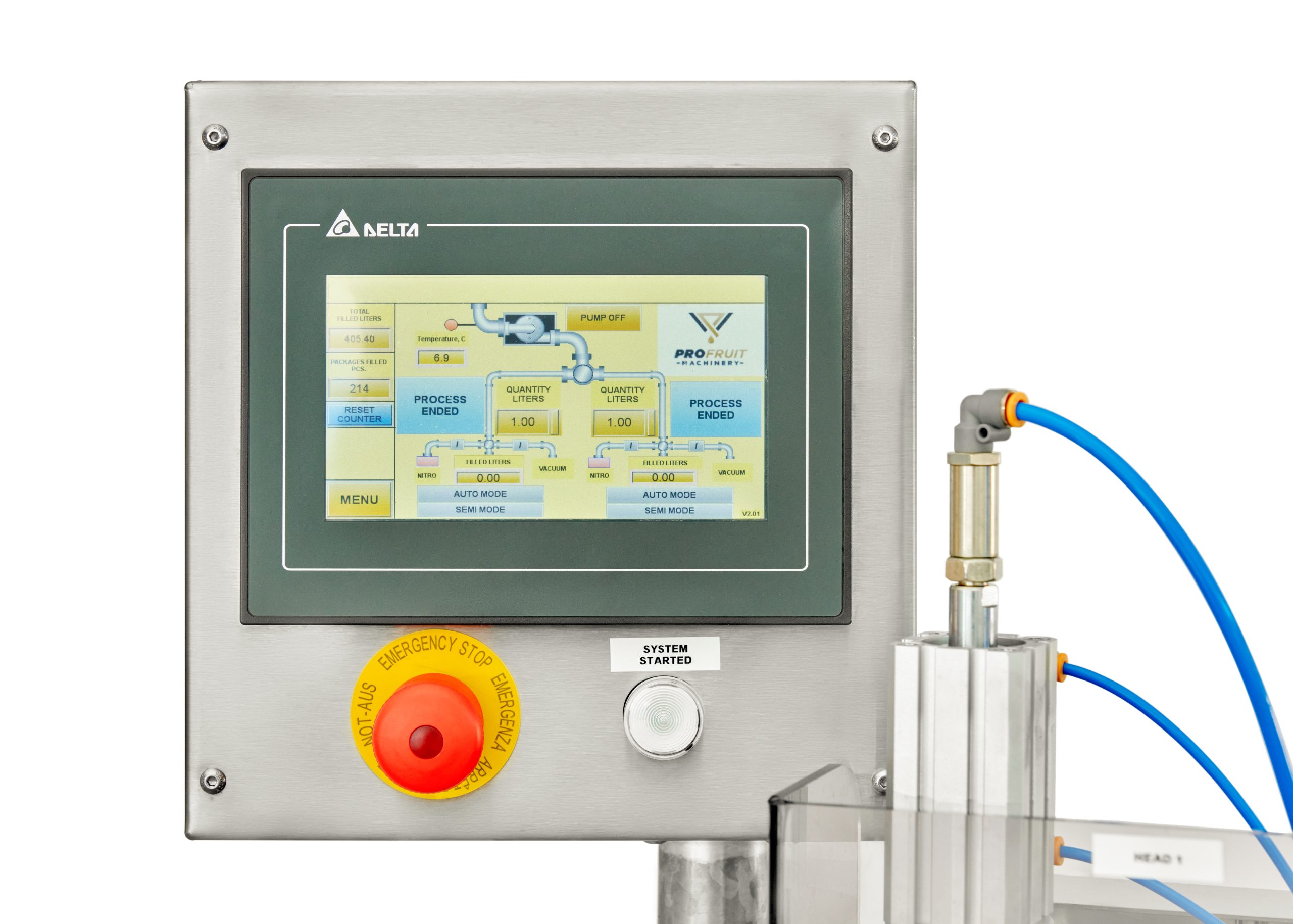 2-head Bag in Box Filler Double flow screen | ProFruit Machinery