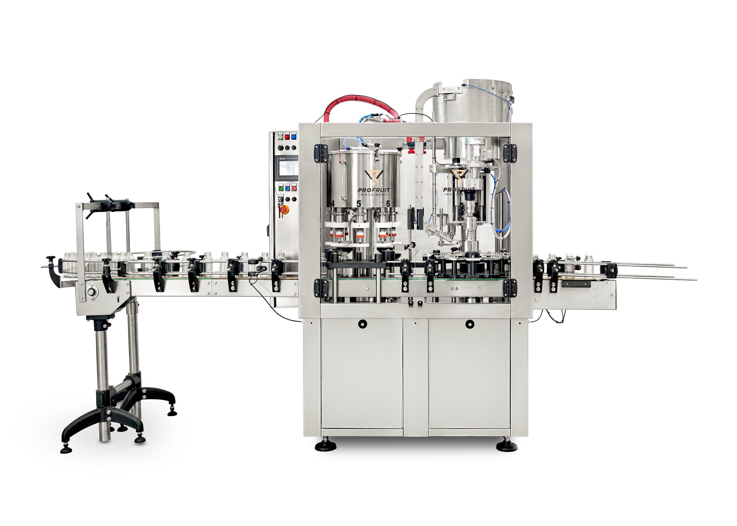 Automatic bottle filling and capping Monoblock