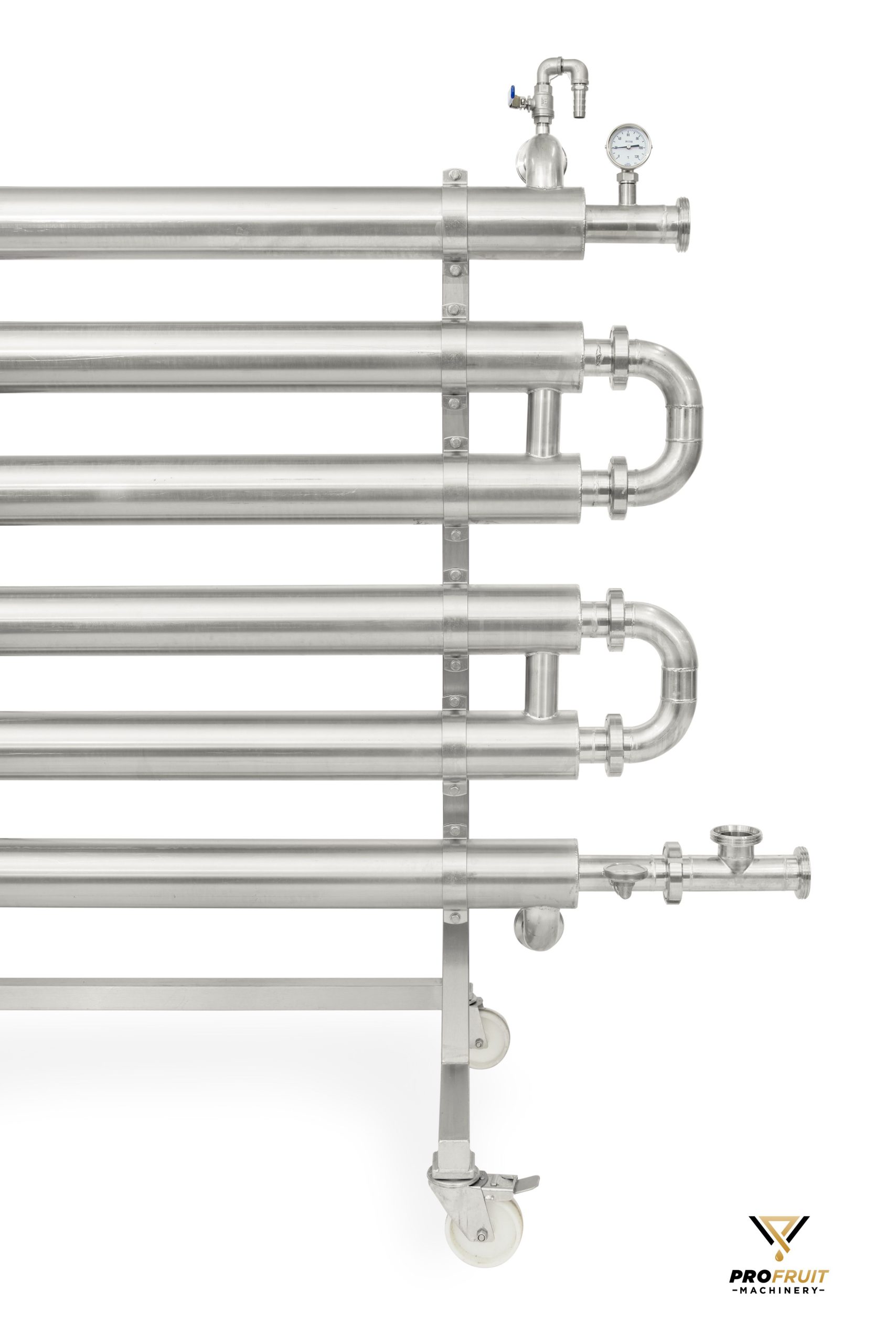 Tube in tube heat exchanger for heating mash | ProFruit Machinery